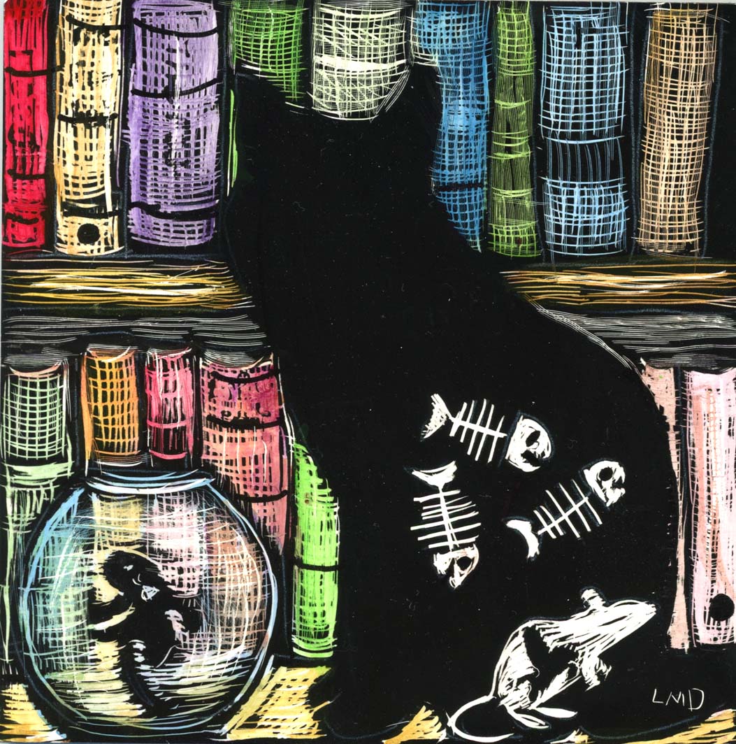Cat who ate the fish, the mouse that ate the flying horse & the fish that ate the fly.-c
