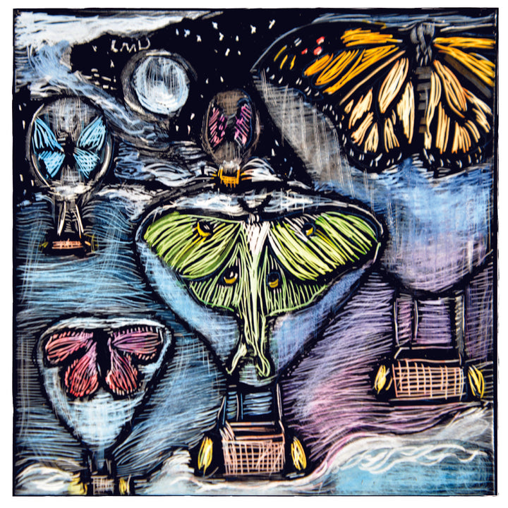 Butterfly ballon-card