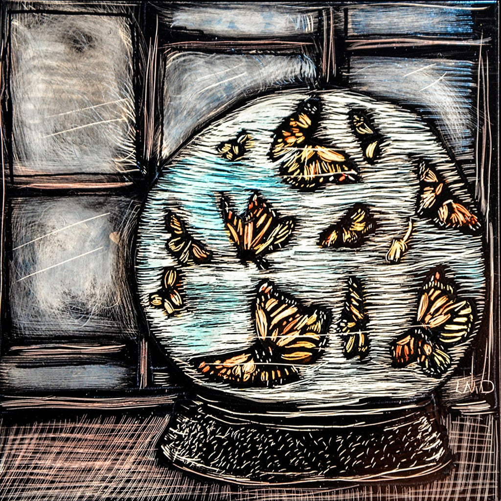 Butterfly Globe-card