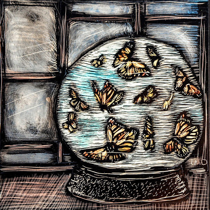 Butterfly Globe-card