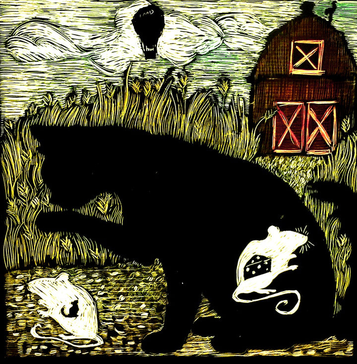 The Cat that ate the mouse, who ate the cheese, who ate mini Cat.
