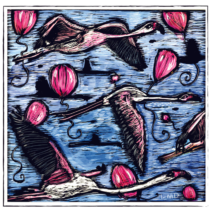 A Flamboyance  of flamingos