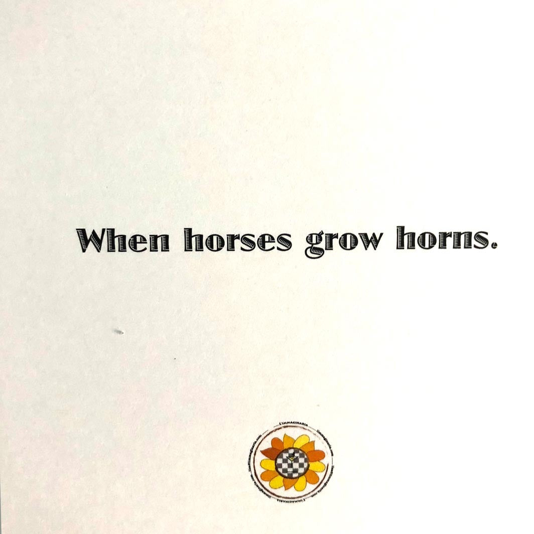 When Horses grow horns