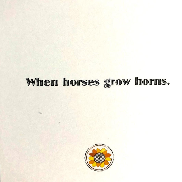 When Horses grow horns