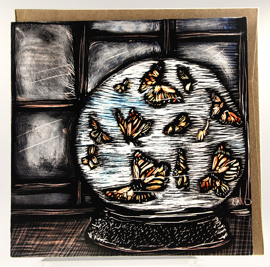 Butterfly Globe-card
